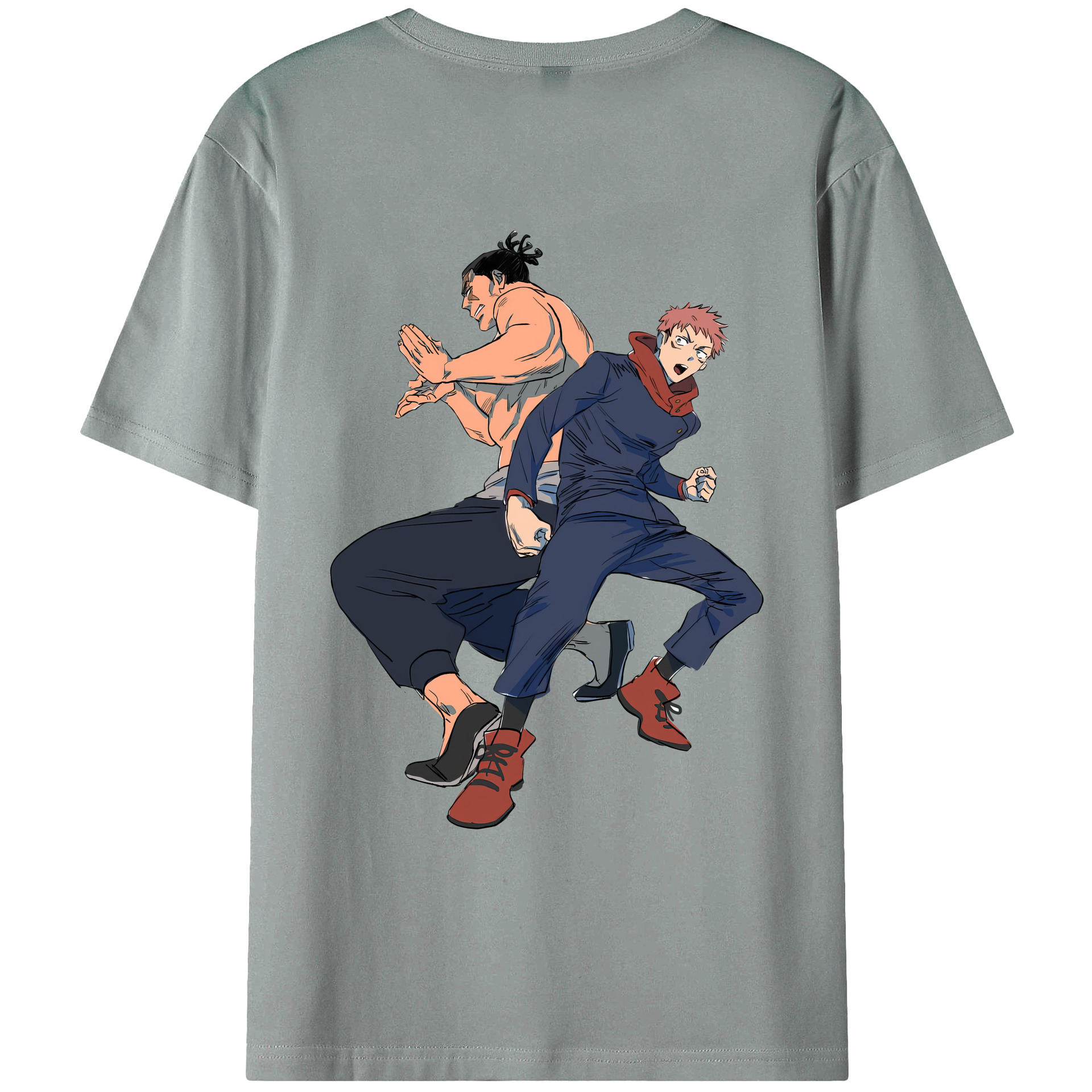 （画像用） 呪術廻戦 Jujutsu Kaisen 綿100％ メンズ半袖Tシャツ（バックプリント） 通気性